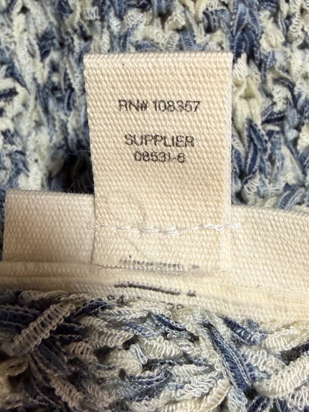 NWOT ANA A New Approach Large Blue Cream Marled Knit Cardigan Button Front Sweat - Picture 11 of 12